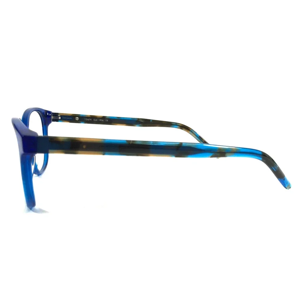Tom Davies Eyeglasses Frames TD674 Col. 1936 Dusty Blue Brown Tortoise 50-18-140